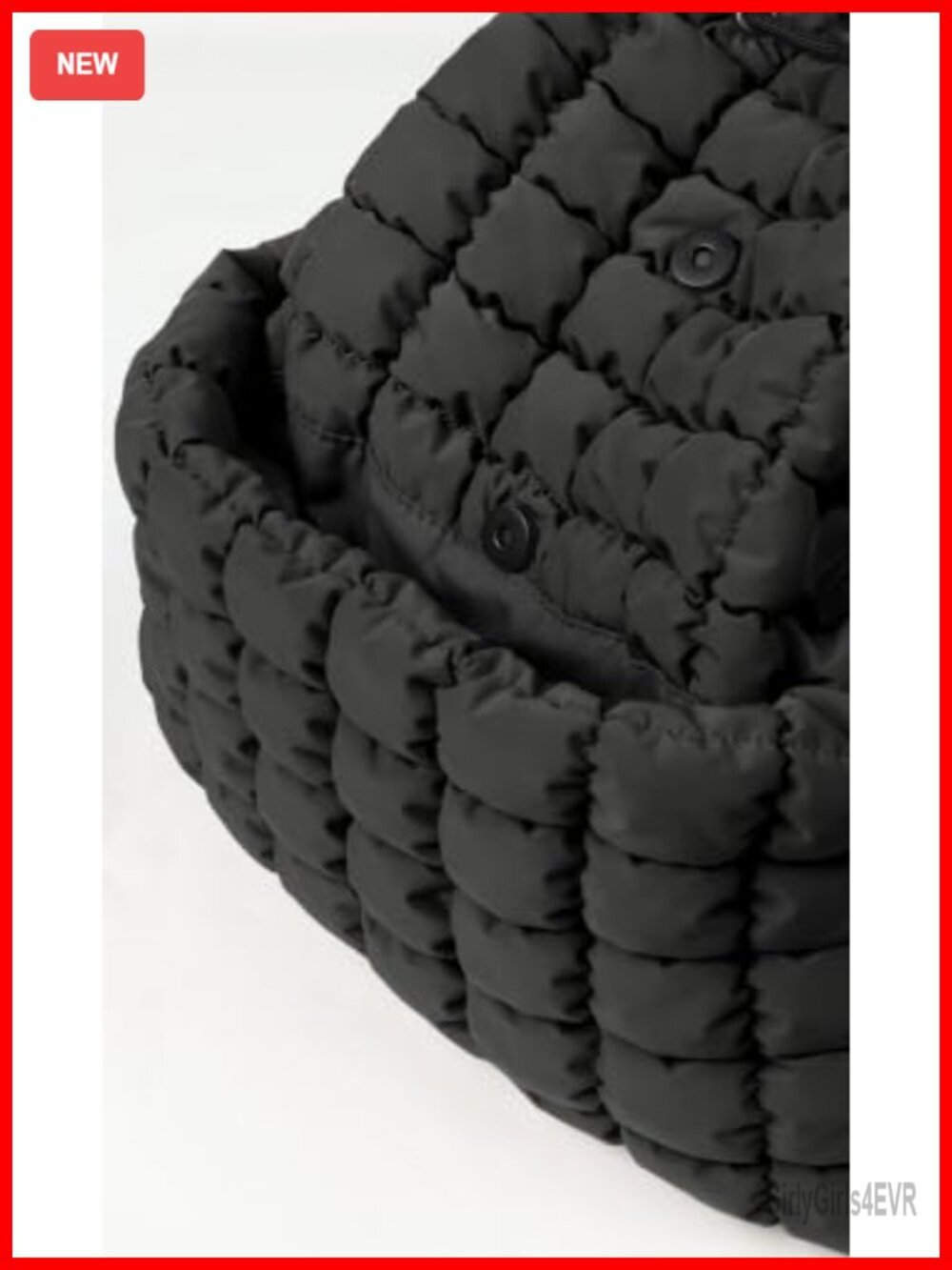Lightweight Quilted Puffer Backpack with Drawstring Closure - Picture 4 of 5